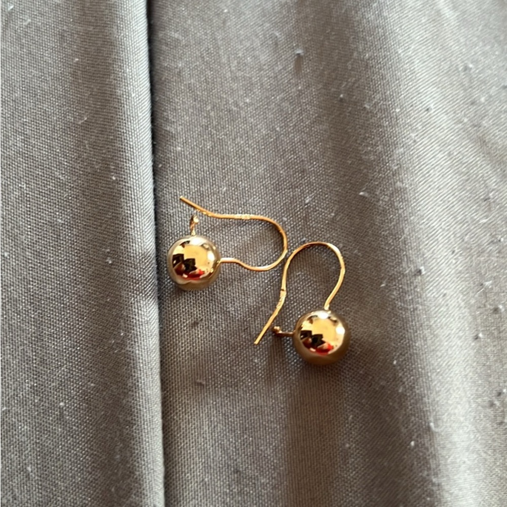 Elegant Gold Ball Earrings